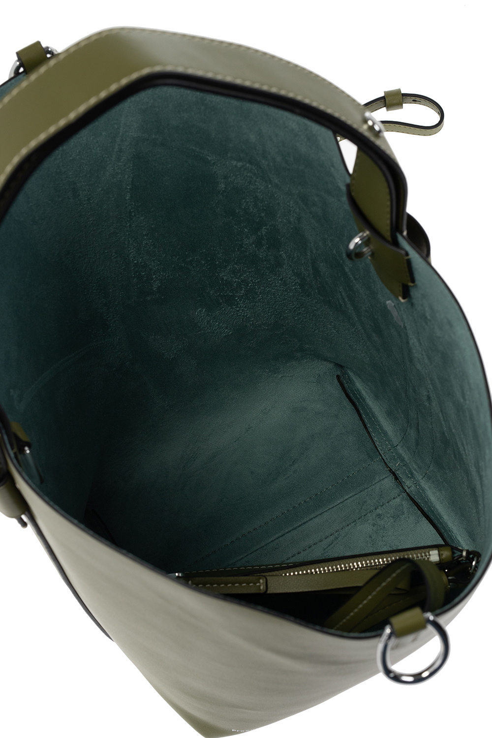 Proenza Schouler hammered satin shirt ‘Sullivan’ leather shoulder bag
