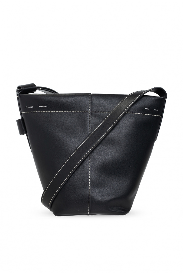 Proenza Schouler White Label Ausgestellte Cropped-Hose Schwarz ‘Sullivan’ leather shoulder bag