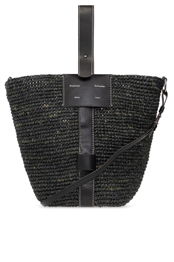 Proenza Schouler lace-up leather booties ‘Sullivan’ shopper bag