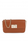 two-tone partitioned crossbody bag