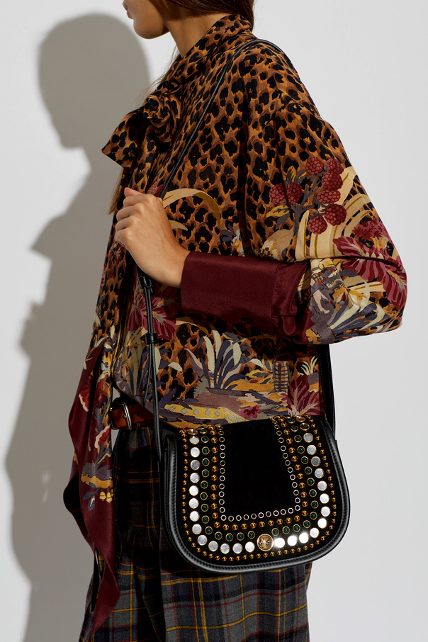 Etro Mala de camurça com ornamentos
