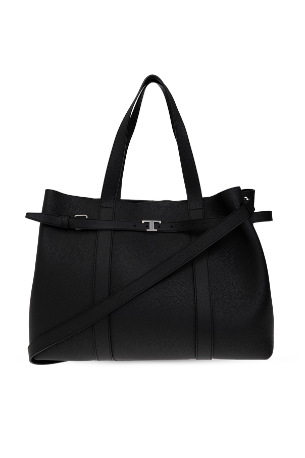 Leather tote bag with logo od Tod’s