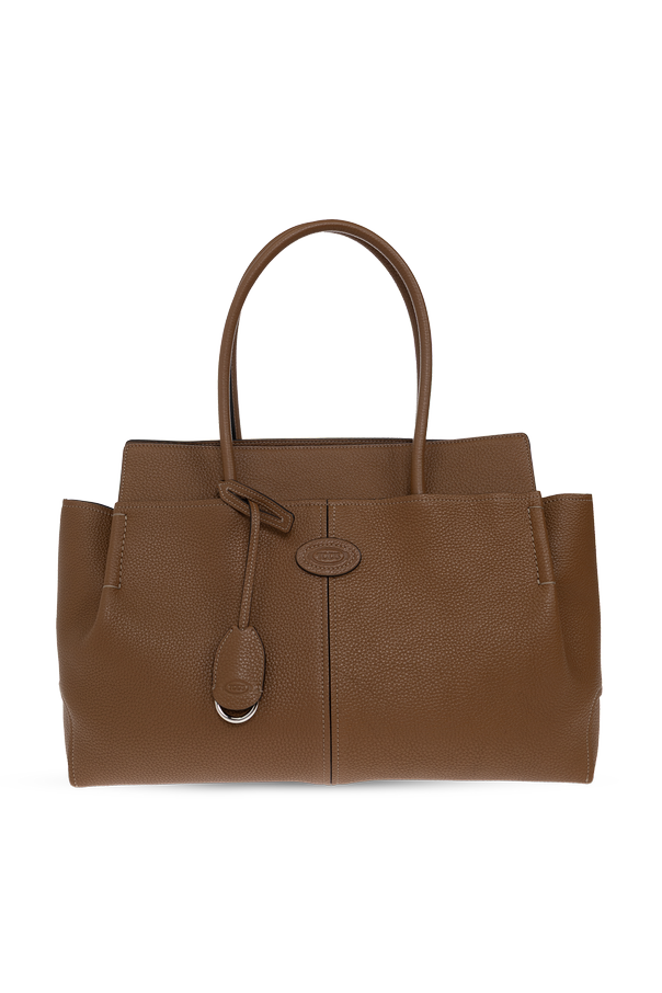Leather tote bag with logo od Tod’s