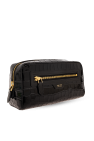Tom Ford Leather wash bag with logo
