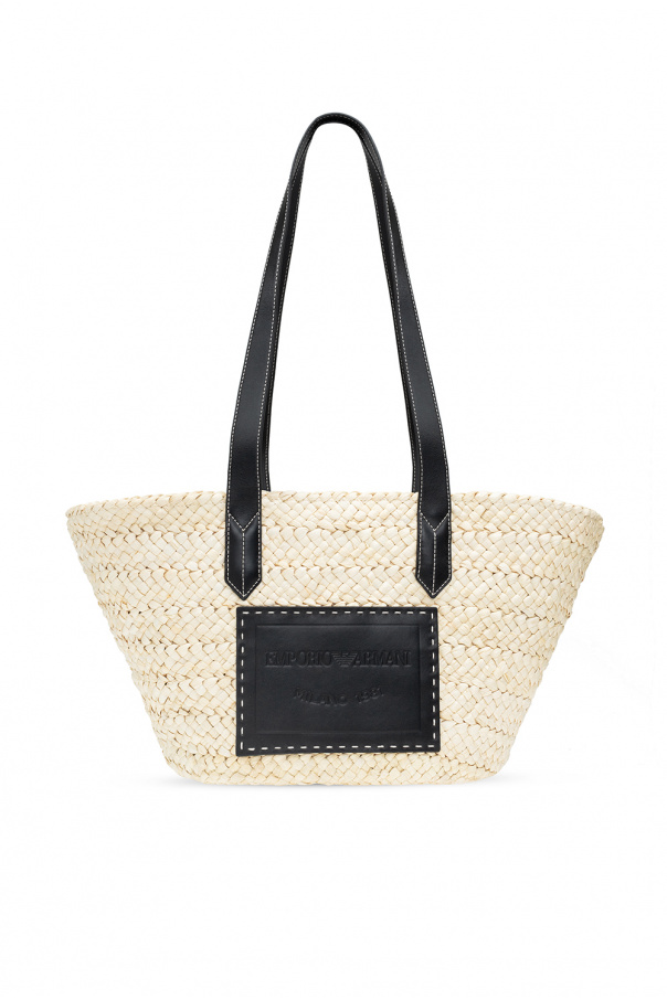 Emporio Armani Straw shoulder bag