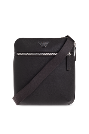 Torba na ramię z aplikacją w kształcie logo od Emporio Armani