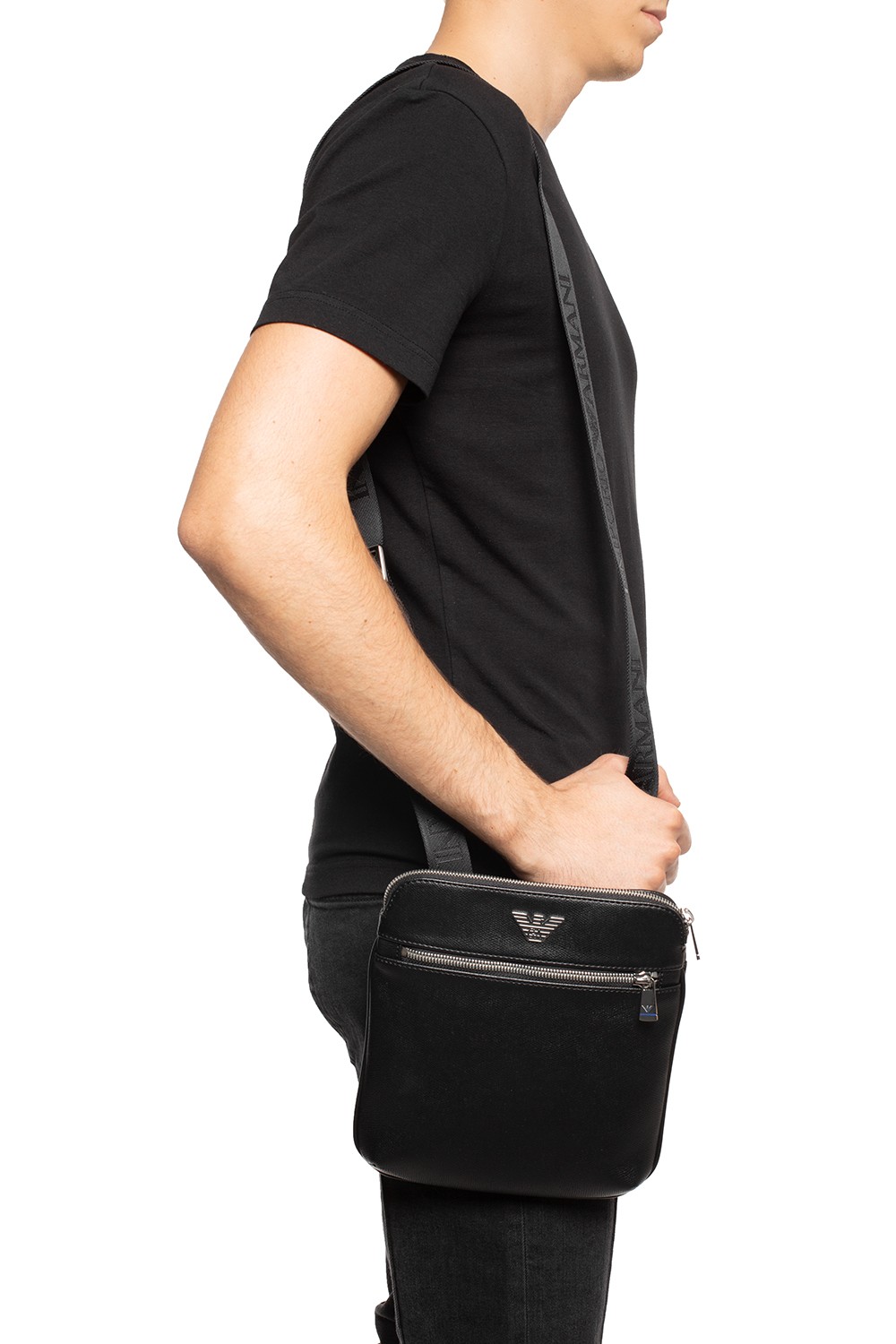 Emporio Armani Shoulder bag with metal logo