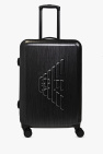 Emporio Armani SILVER Trolley suitcase with logo