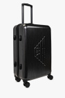 Emporio Armani SILVER Trolley suitcase with logo