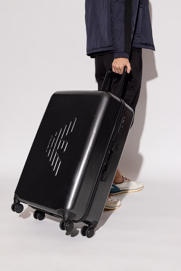 Emporio Armani Trolley suitcase with logo