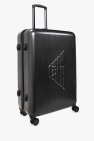 Emporio Armani SILVER Trolley suitcase with logo