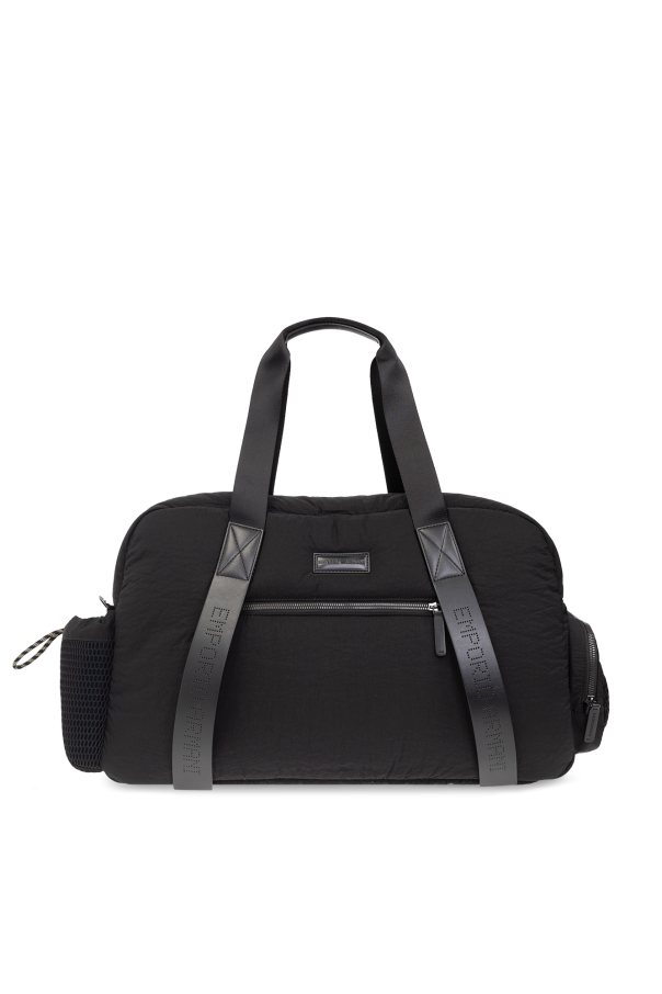 Saint Laurent - Black Leather and Velvet Le Monogramme 48H Duffle Bag Uni