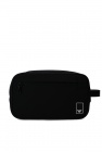 Emporio Armani BLACK Logo-patched wash bag