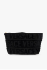 Versace BLACK Wash bag with logo