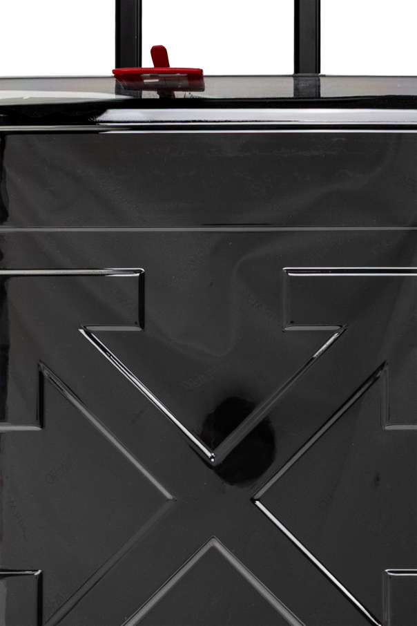 Off-White Transparent Cabin Suitcase with Logo