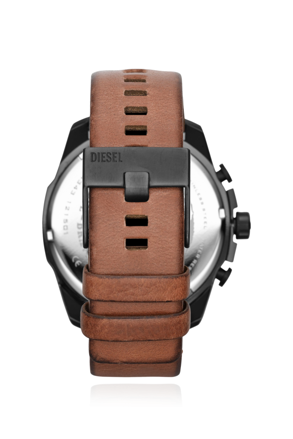Diesel "Mega Chief" watch with a leather strap