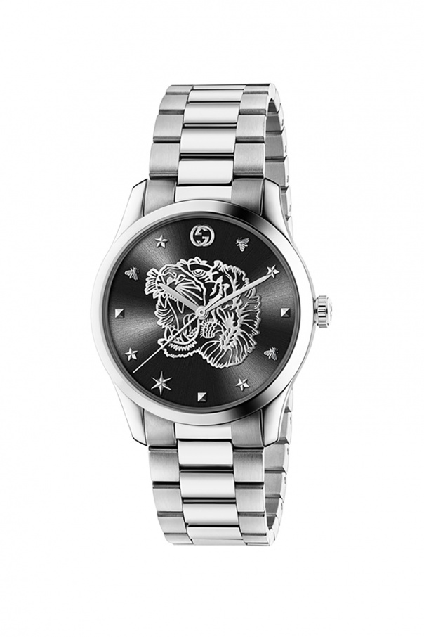 gucci release Tiger head motif watch