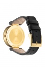 Gucci BLACK 'Interlocking' watch on leather strap