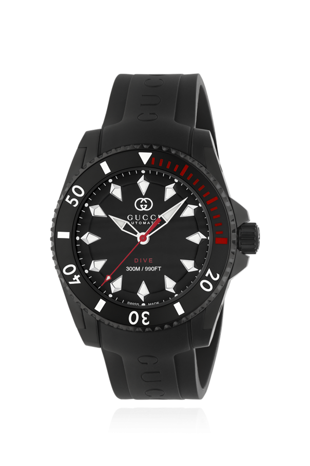 Watch with rubber strap od Gucci