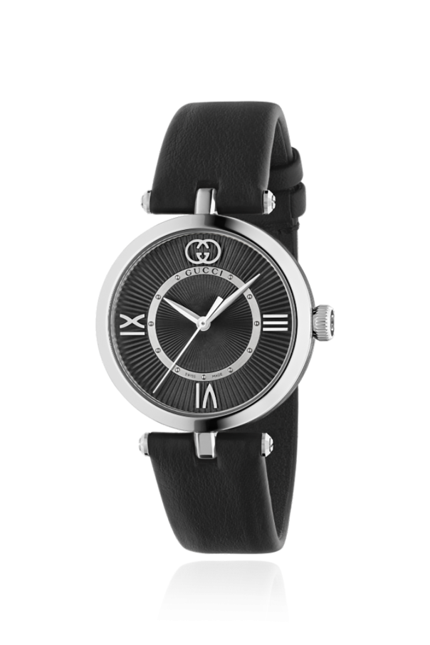 Watch with leather strap od Gucci