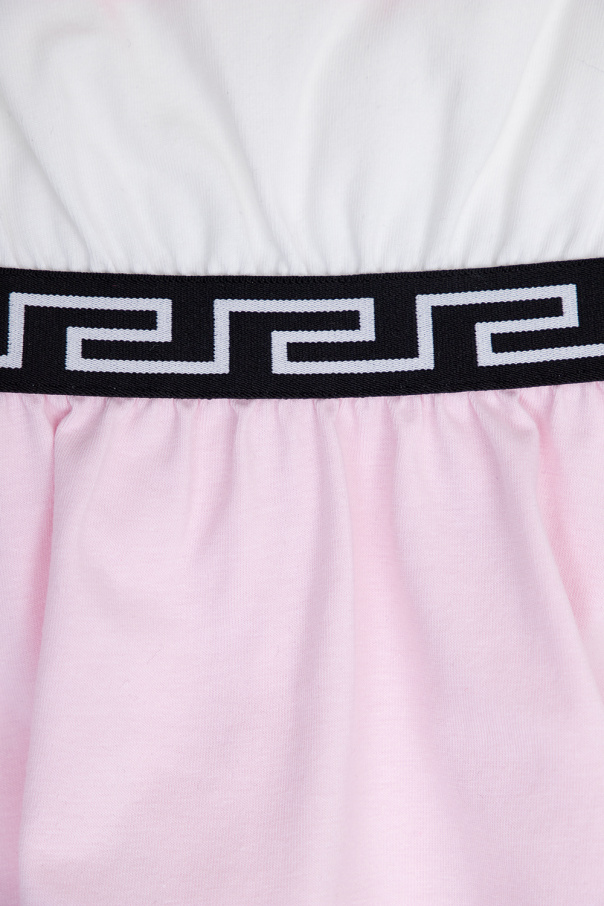 Pink Greca Border Tank Top by Versace Underwear on Sale