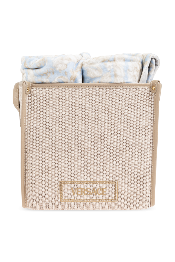 Versace Home Set of four towels with basket