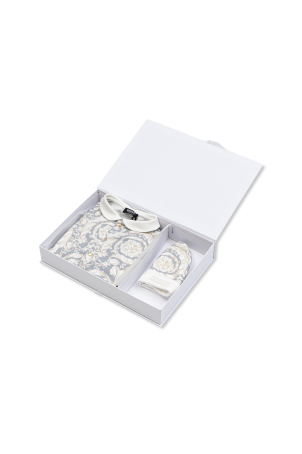 Versace Kids Komplet: pajacyk niemowlęcy i czapeczka