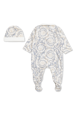 Versace Kids Komplet: pajacyk niemowlęcy i czapeczka