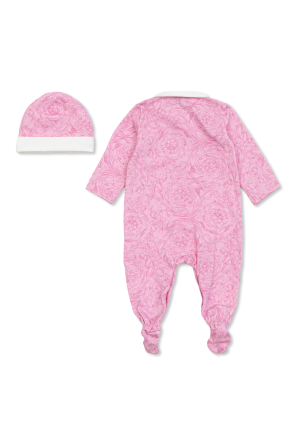 Versace Kids Baby sleepsuit and hat set