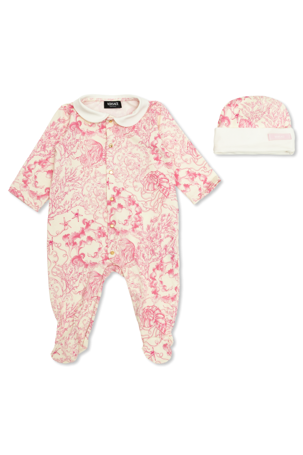 Versace Kids Zestaw: pajacyk i czapka