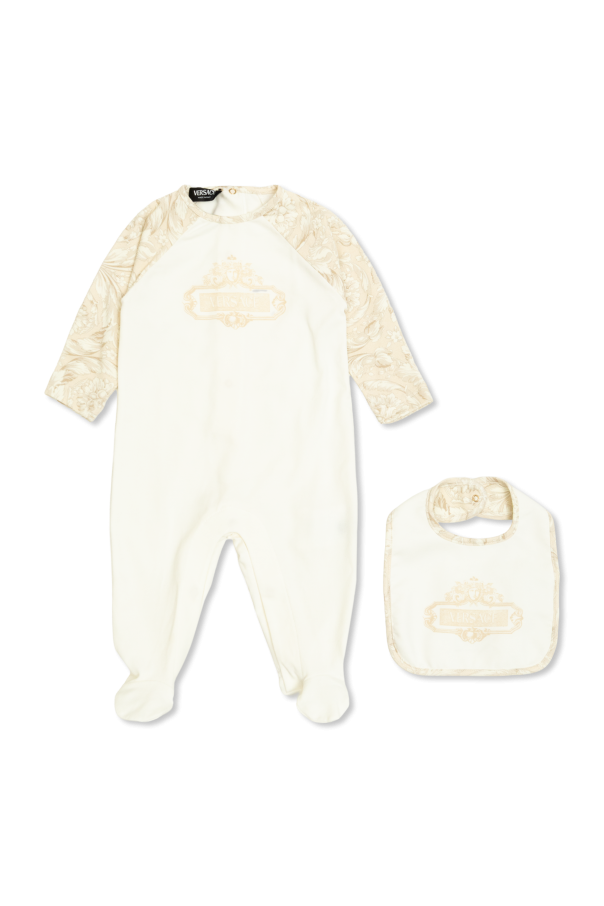 Baby set: sleepsuit and bib od Versace Kids
