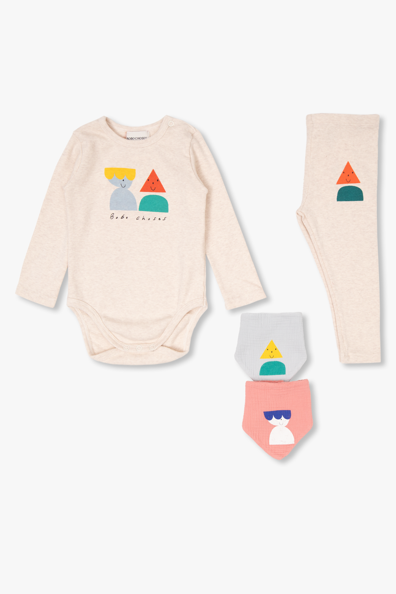 Bobo Choses Baby apparel set: bodysuit, pants & bibs