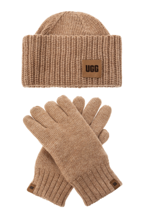 Mănuși de Damă UGG W Sheepskin Logo Mitten 18690 Chestnut od UGG