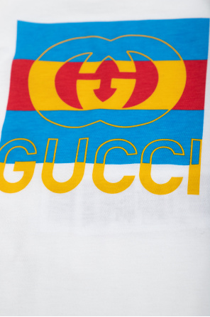 Gucci Kids Strawberry Gucci print T-shirt