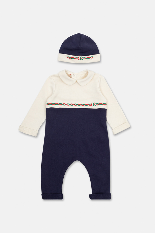 Gucci Kids Baby kit: babygrow & beanie