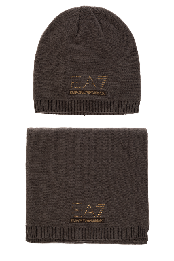 Beanie and scarf set od EA7 Emporio Armani