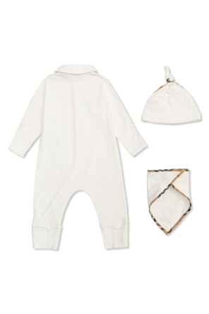 Burberry Kids Baby set: sleepsuit, hat and bib