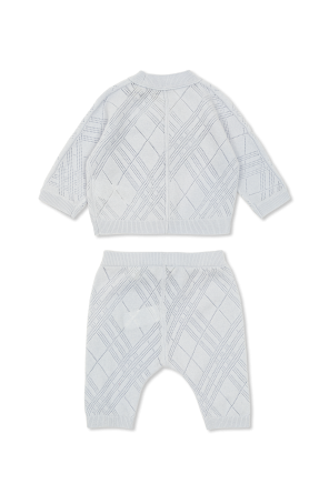 Burberry Kids Cashmere baby set: cardigan and trousers