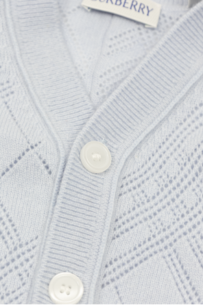 Burberry Kids Cashmere baby set: cardigan and trousers
