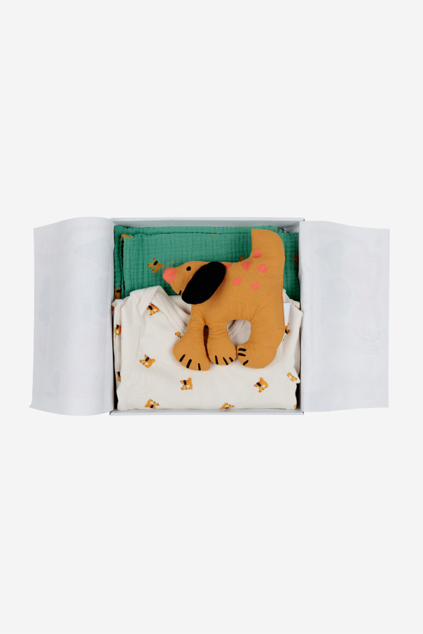 Bobo Choses Set: romper, muslin blanket and toy