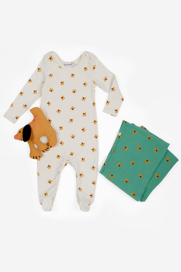 Bobo Choses Set: romper, muslin blanket and toy