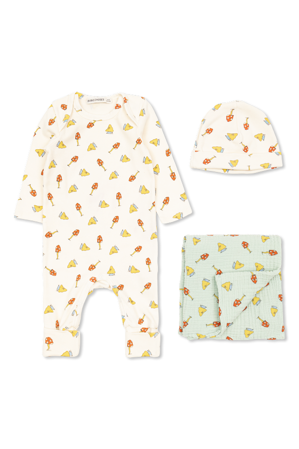 Bobo Choses Set: sleepsuit, hat, diaper