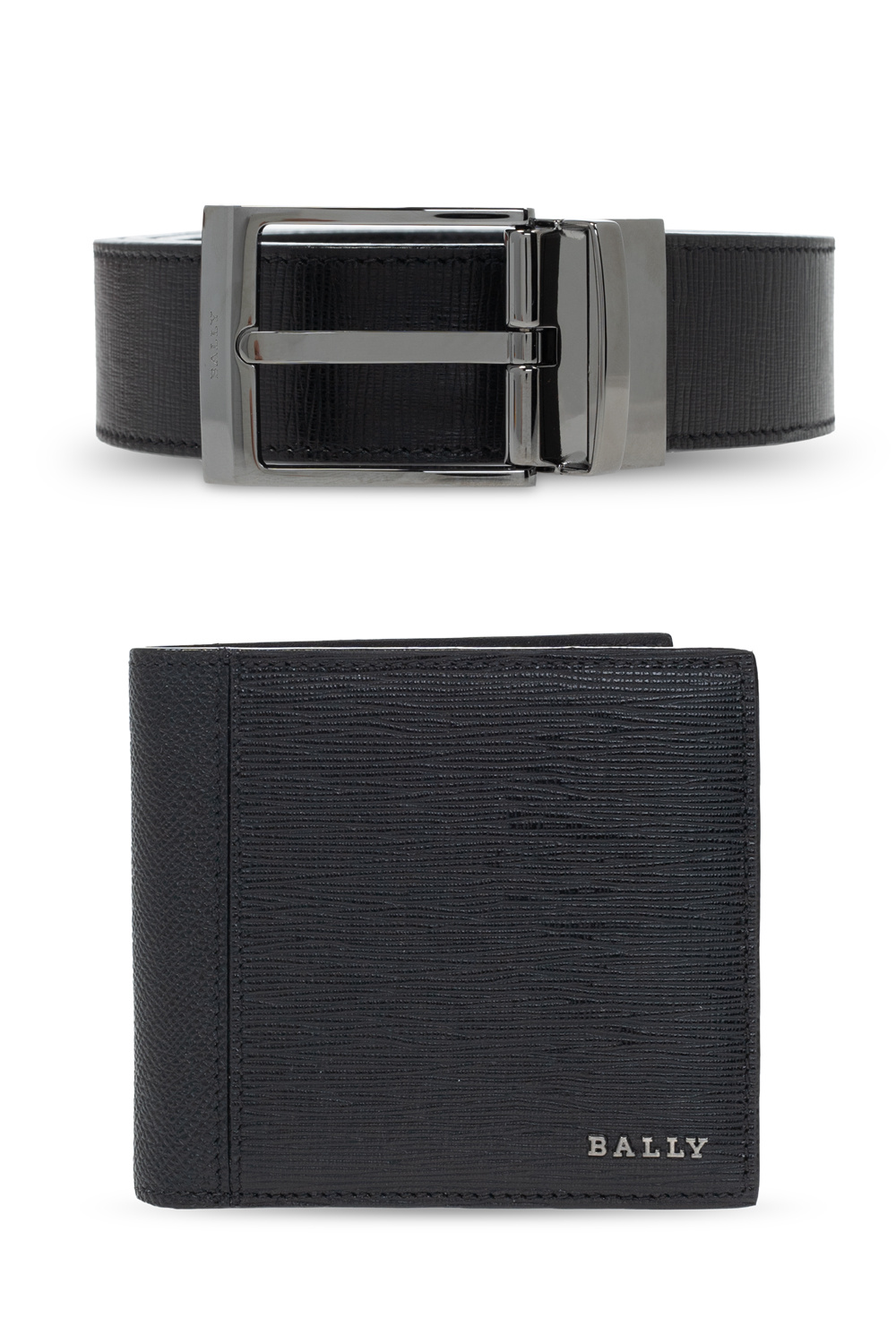 Men's Black Wallet & Belt Set