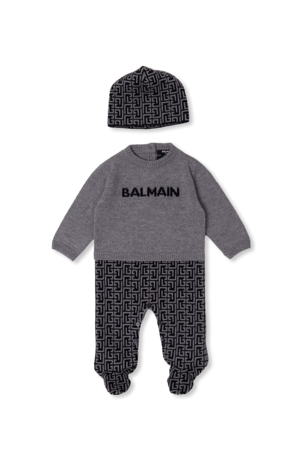 Wool set: babygrow & beanie od Balmain Kids