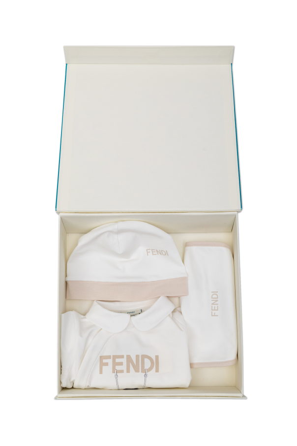 Fendi Kids Baby set: sleepsuit, hat and bib