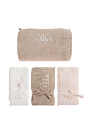 Set: toiletry bag and diapers