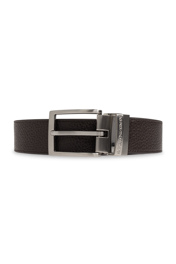 Emporio Armani Leder-Set: Gürtel und Kartenetui