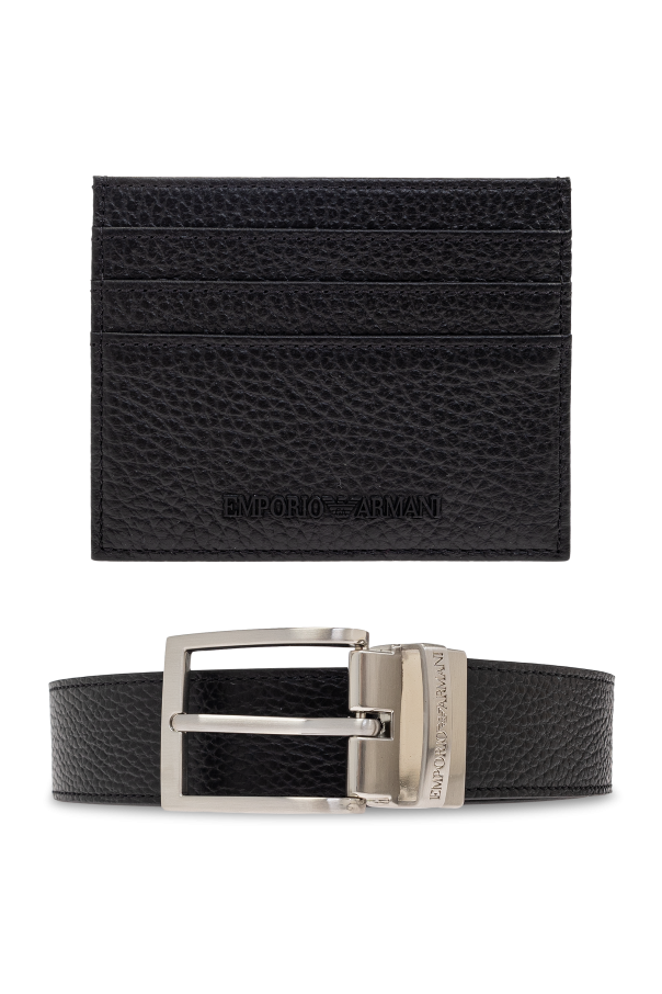 Gift set: card holder and belt od Emporio Armani