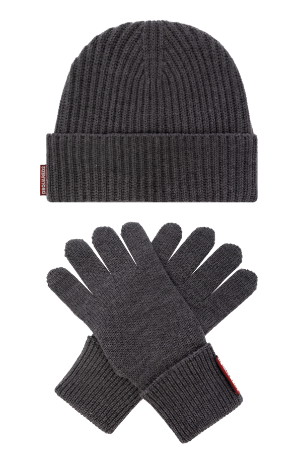 Dsquared2 Wool kit: beanie & gloves