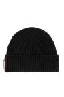 Dsquared2 BLACK Wool kit: beanie & gloves